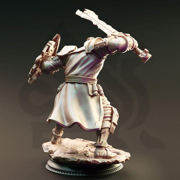 
Human Artificer Enforcer Miniature Dungeons and Dragons 28mm/32mm/38mm Mini RPG Tabletop Miniature DnD Pathfinder 5e DnD Brandyn - DmS