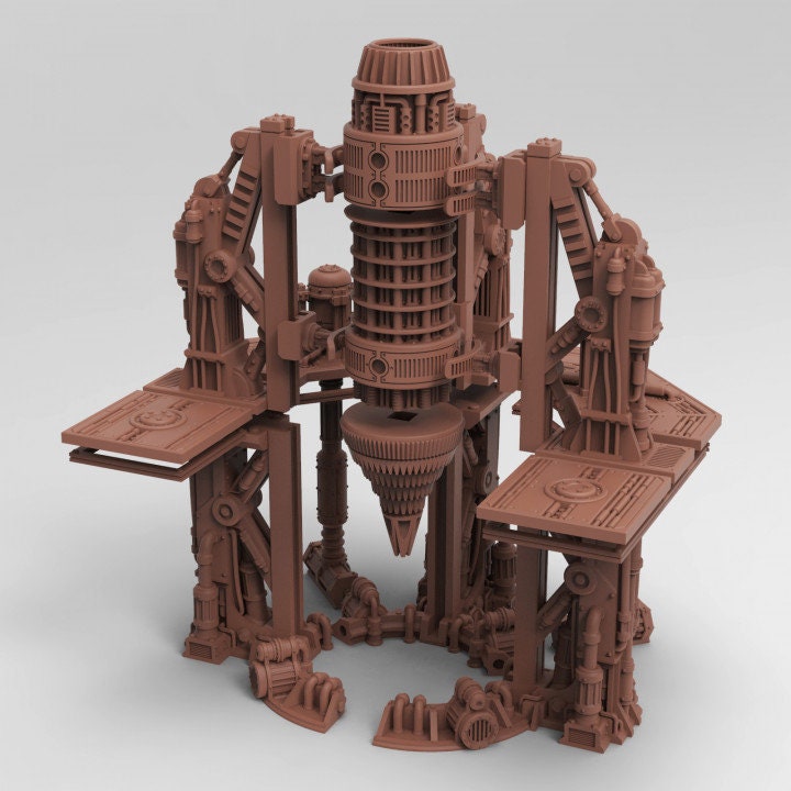 
Industrial Sci-fi Mining Site, DnD Terrain for Dungeons and Dragons Scatter Scenery, D&D, , Pathfinder, Miniature, Gift for DM, Tabletop