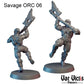 
6pc Savage Orcs DnD Dungeons and Dragons 28mm/32mm TTRPG Wargame Miniatures Fantasy Orc Champions