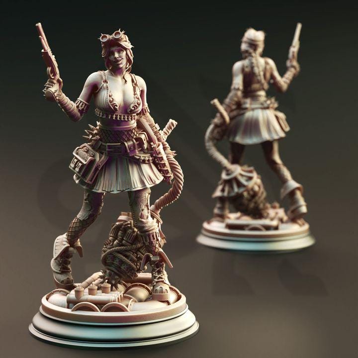 
Female Pixie Miniature Dungeons and Dragons 28mm/32mm/38mm Mini RPG Tabletop Miniature DnD Painting Pathfinder 5e DnD Eryial of Arvere - DmS