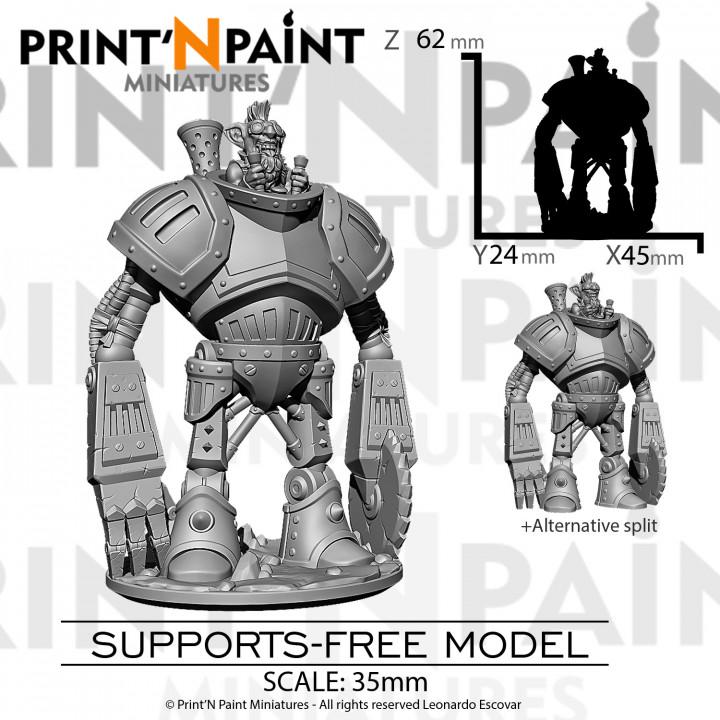 
Mecha Goblin Buzzcrank Miniature – Dungeons and Dragons RPG Tabletop Fantasy Creature Figure for DnD 5e Encounters –PnP