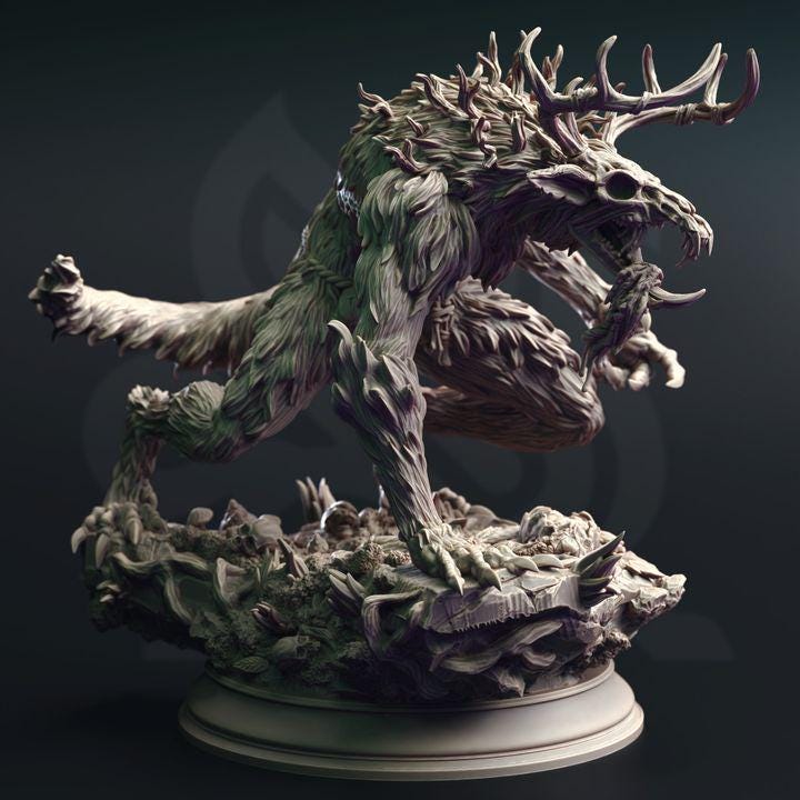 
Wendigo Monstrosity Large Monster Miniature Dead claw Wendigo Monstrosity 28/32/38mm Miniature TTRPG wargame DnD Monster Eldritch Horror 5e
