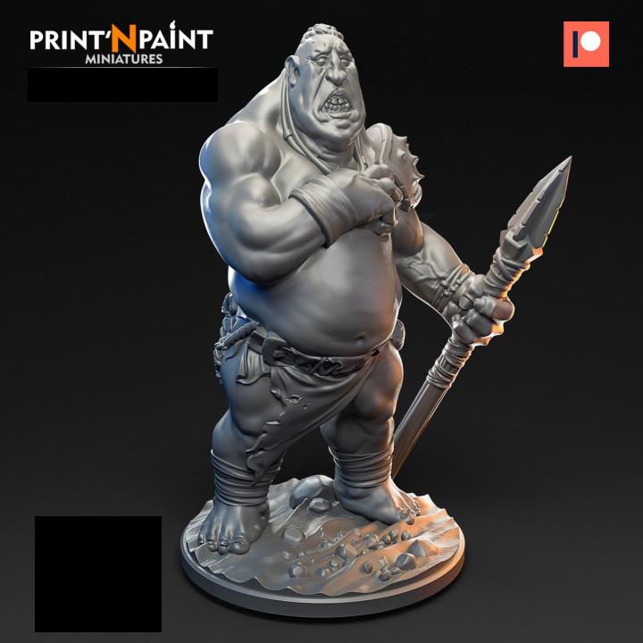 
Ogre Warrior Miniature – Dungeons and Dragons DnD 5e Pathfinder RPG Tabletop Fantasy Figure –PnP