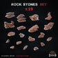 
19pc Rock stones for Dungeons and Dragons 28mm/32mm Basing Bits DnD Scatter Terrain Scenery Scatter D&D TTRPG Mini Basing Material - ZbW