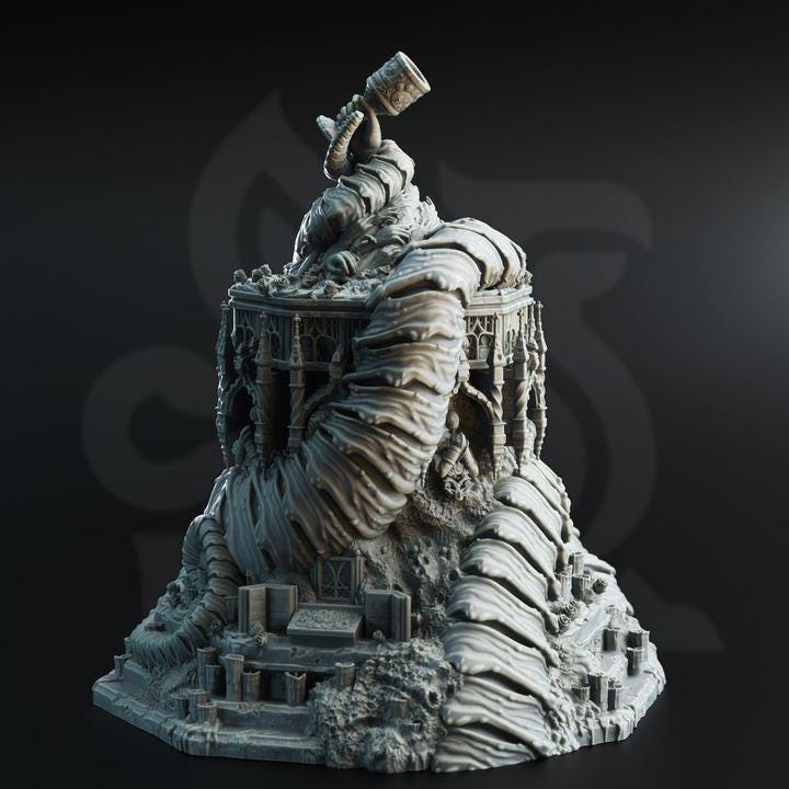 
Terrain Set: Corrupted Shrine of Namneri's Chalice | 28mm/32mm Fantasy Wargaming Battlefield Classical Ritualistic Monument Sacred Artifact
