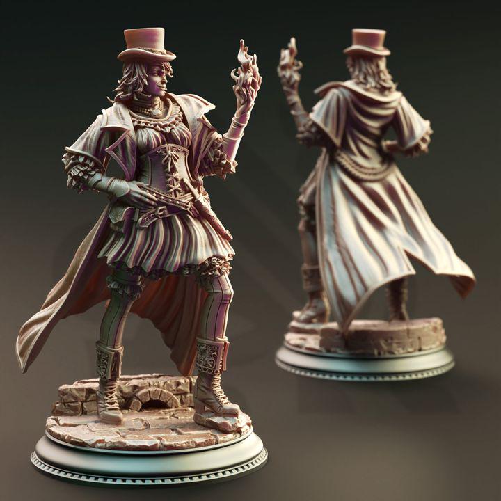 
Human Female Arcane Trickster Dungeons and Dragons Arcane NPC RPG Tabletop Miniature DnD Painting Pathfinder 5e DnD Umbra of Nortos - DmS