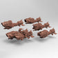 
Jet bike Miniature Set or Single Wasteland Vehicles 28mm/32mm Wargaming Customizable Dieselpunk Vehicles with Swappable Weapons
