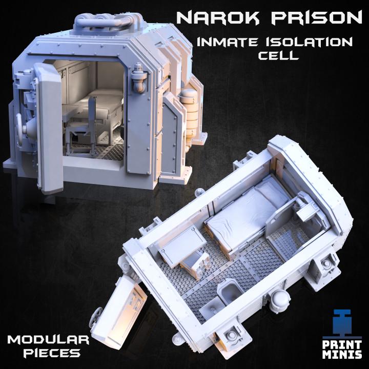 
Inmate Isolation Cell 28mm/32mm TTRPG Fantasy Wargame Prison Cell Sci-fi Scatter Scenery Narok Prison Collection Space Miniature Cage