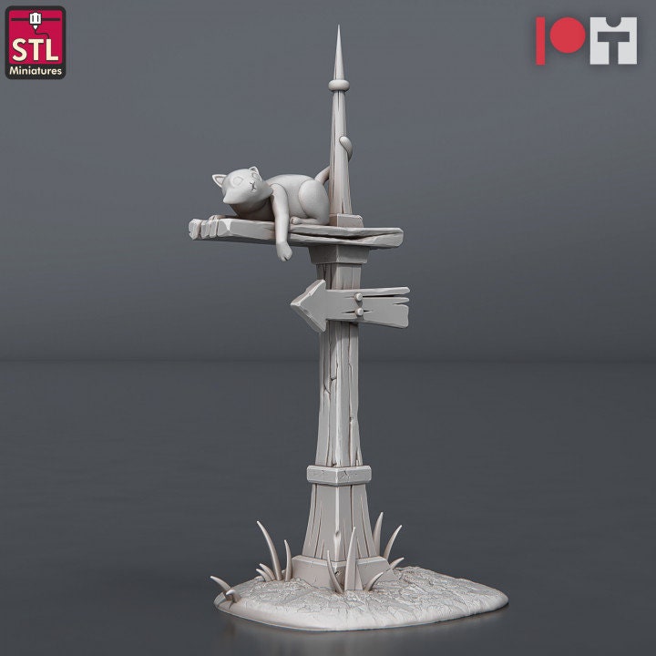 
Vendor Miniature Post, Scatter Scenery Veterinarian Miniature Cat 28mm 32mm Scale for DnD Dungeons and Dragons Tabletop RPG Fantasy Terrain
