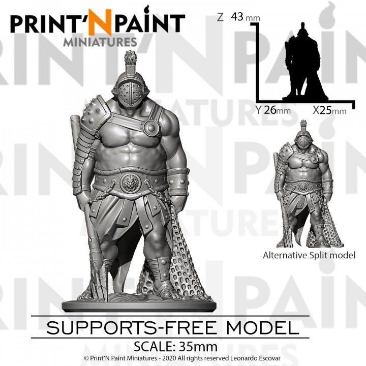 
Human Gladiator Miniature – Dungeons and Dragons DnD 5e Pathfinder RPG Tabletop Fantasy Figure –PnP