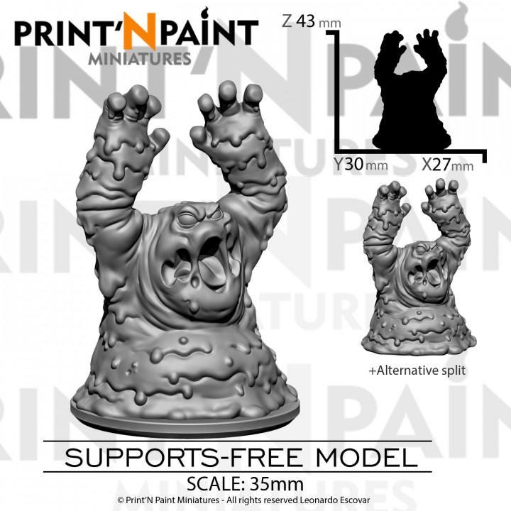 
Mud Golem Miniature – Dungeons and Dragons RPG Tabletop Figure Pathfinder 5e –PnP