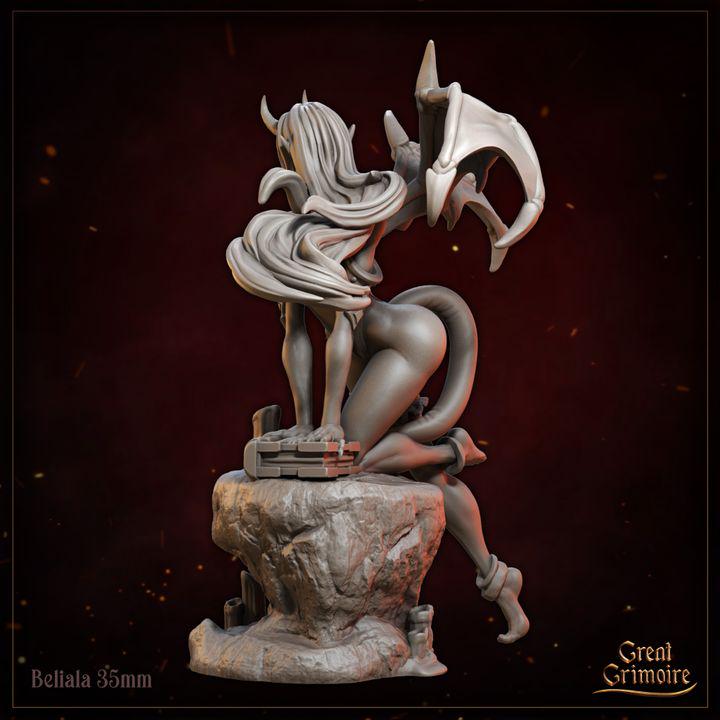 
Female Devil Miniature for Dungeons and Dragons 28mm/32mm TTRPG Devil Book Figurine Beliala - GG