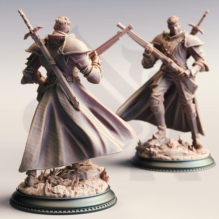 
Inquisitor Gunslinger Dungeons and Dragons 28mm/32mm/38mm Mini RPG Tabletop Miniature DnD Painting Pathfinder 5e DnD Sir Harian - DmS