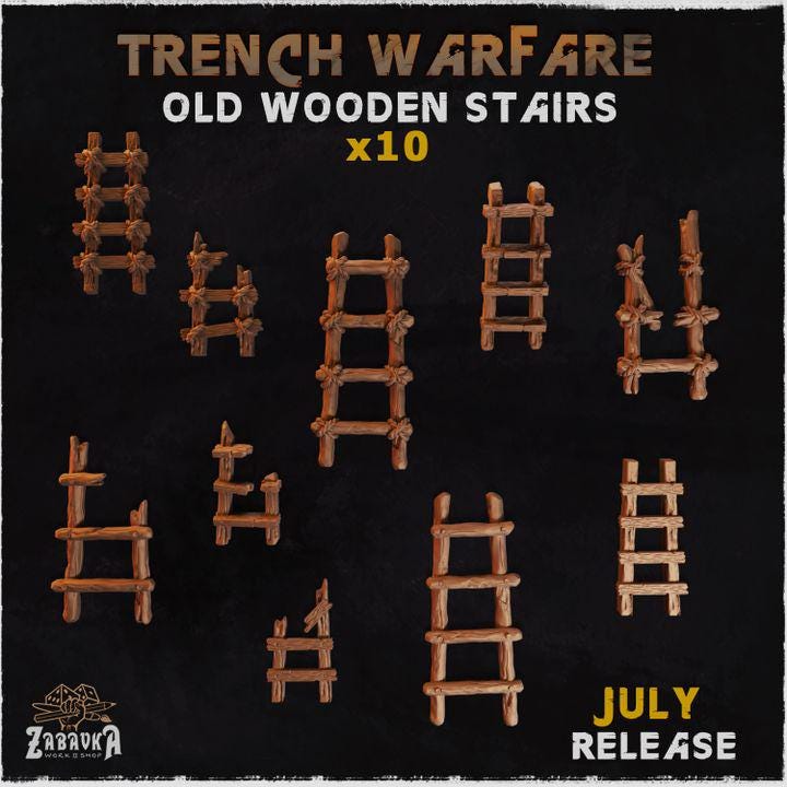 
10 Pc Old Wooden Stairs Ladders for