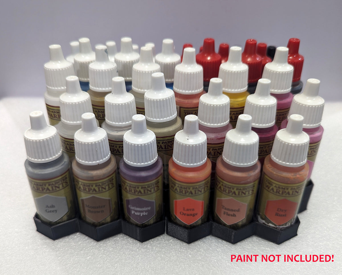 
3D Printed Paint Rack Organizer 9 Slot Sections for Vallejo & Army Painter Ideal for DnD Painters and Craft Organization Storage