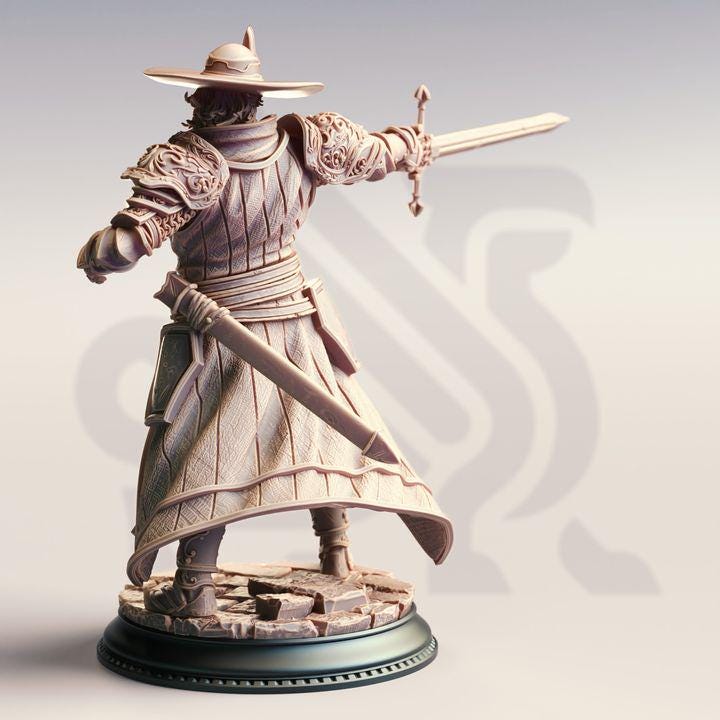 
Inquisitor Mage Slayer Dungeons and Dragons Knight Warrior Mini RPG Tabletop Miniature DnD Painting Pathfinder 5e DnD Sir Davion - DmS