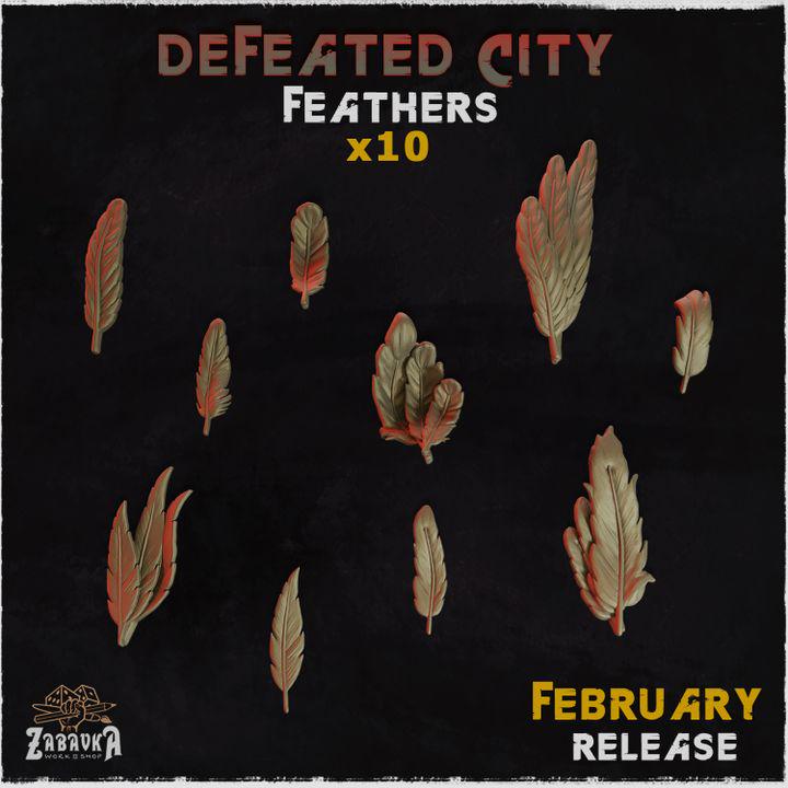 
Defeated City Feather Miniatures for DnD Dungeons and Dragons 28mm/32mm TTRPG Fantasy Scatter Scenery Feather Miniatures Basing Bits