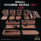 
16pc Small Wooden Boxes - Basing Bits 28mm/32mm Fantasy Wargaming TTRPG Basing Materials Rustic Storage Miniatures Warehouse ScatterZbW