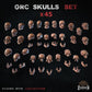 
45pc Orc Skulls DnD Dungeons and Dragons 28mm/32mm TTRPG Fantasy Wargame Scatter Terrain Miniature Basing bitsZbW