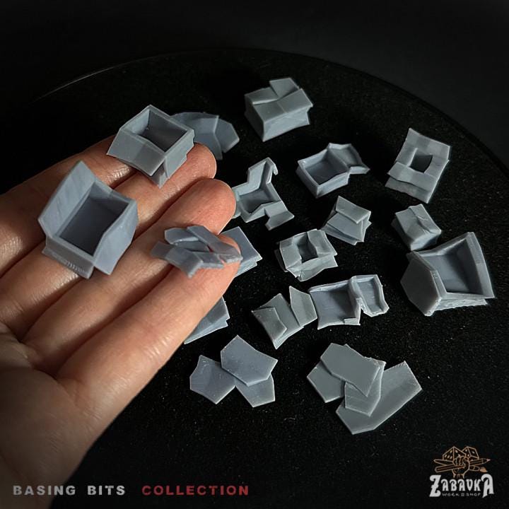 
21pc Carton boxes - Basing Bits 28mm/32mm TTRPG Garbage Basing Cardboard Packaging Scatter Dystopian Street Trash Sci-fi Scenery ElementsZbW