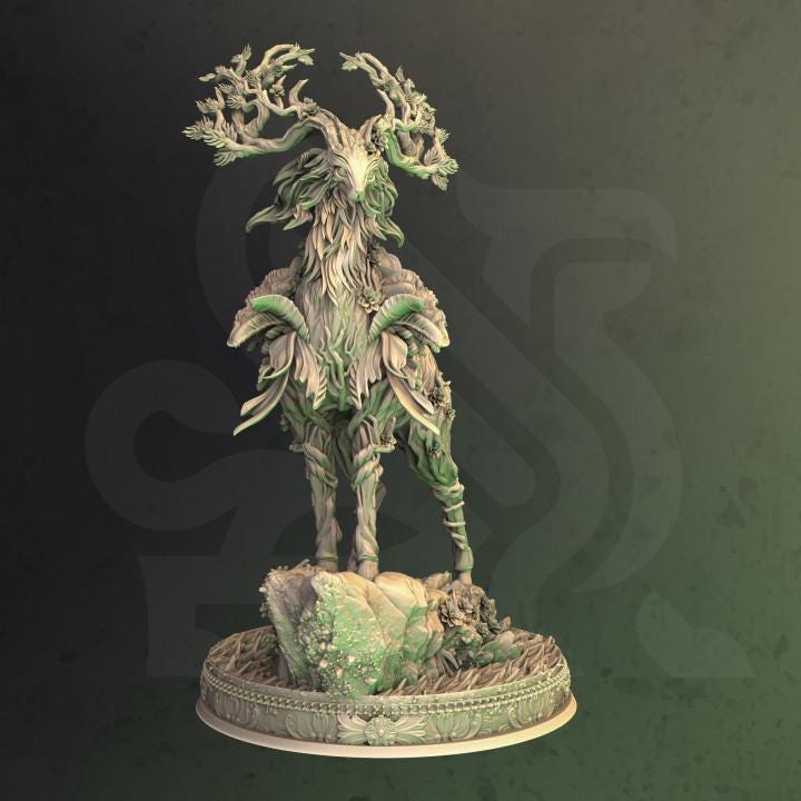 
Fey Forest Spirit Deer Miniature Dungeons and Dragons Mini RPG Tabletop Miniature DnD Painting Pathfinder 5e DnD Beast Figure Gwynveel - DmS