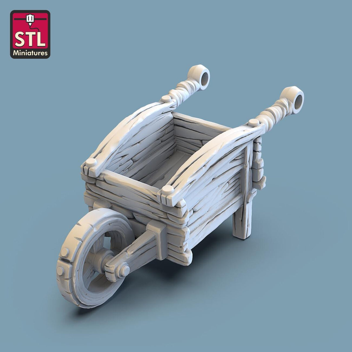 
Wheelbarrow Miniature DnD Dungeons and Dragons 28mm/32mm TTRPG Scatter Terrain Farm Scatter Diorama Prop