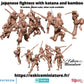 
10pc WW2 Japanese Fighters with Katana and Bamboo – 15mm 20mm 28mm 32mm 1 35 Scale – Infantry Miniatures – Eskice Miniature