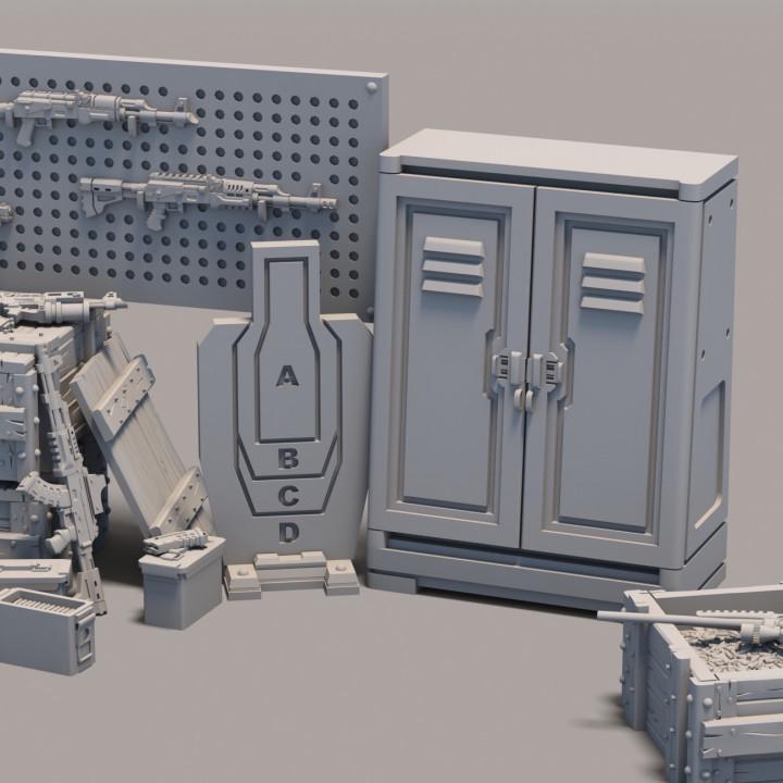 
Gun Workshop Miniature Set DnD Dungeons and Dragons 28mm/32mm Gun Miniatures Scatter Scenery Furniture TTRPG Wargame Set 5e Pathfinder