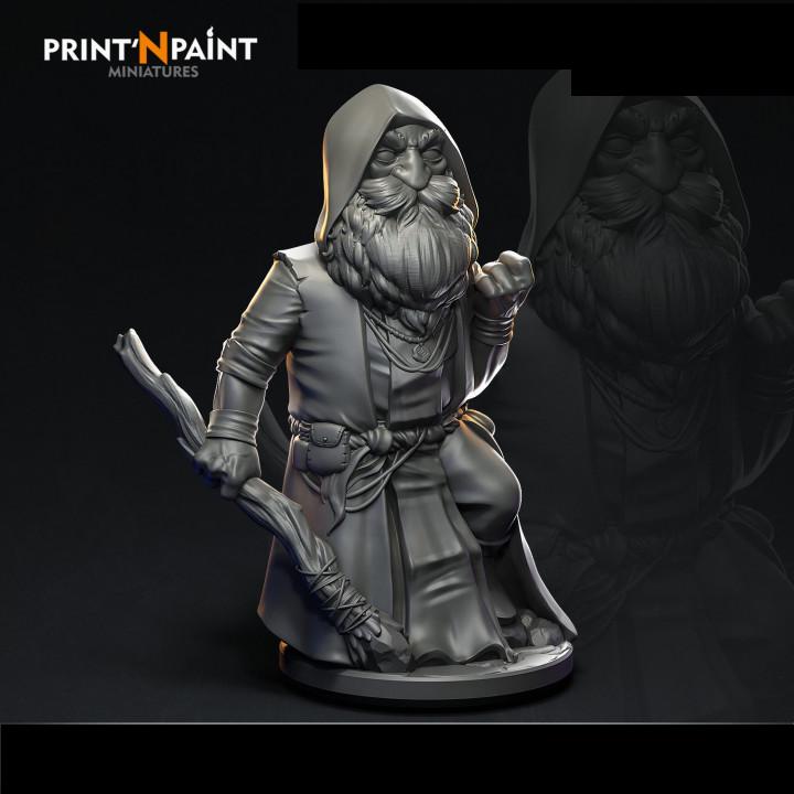 
Gnome Mage Finbrann Miniature – Dungeons and Dragons RPG Tabletop Figure Pathfinder 5e –PnP