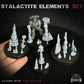 
22pc Stalactite Elements - Basing Bits 28mm/32mm TTRPG Fantasy Battlefield Scatter Terrain Cave Basing Geological Stalactite MiniaturesZbW