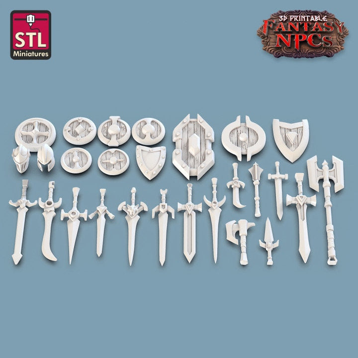 
Weapons Merchant Set, DnD, Dungeons and Dragons, Fantasy Weapons Props, Vendor, Wargame Weapons, D&D Weapon Racks, TTRPG