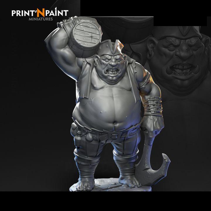 
Ogre Pirate Miniature – Dungeons and Dragons RPG Tabletop Figure Pathfinder 5e –PnP