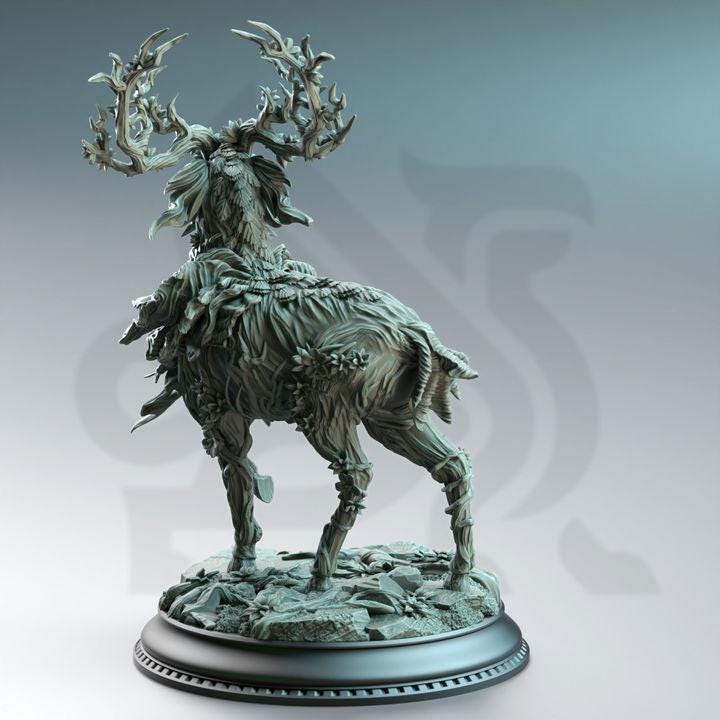 
Noble Forest Spirit Miniature Dungeons and Dragons Deer Beast Mini RPG Tabletop Miniature DnD Painting Pathfinder 5e DnD Gwynevel - DmS