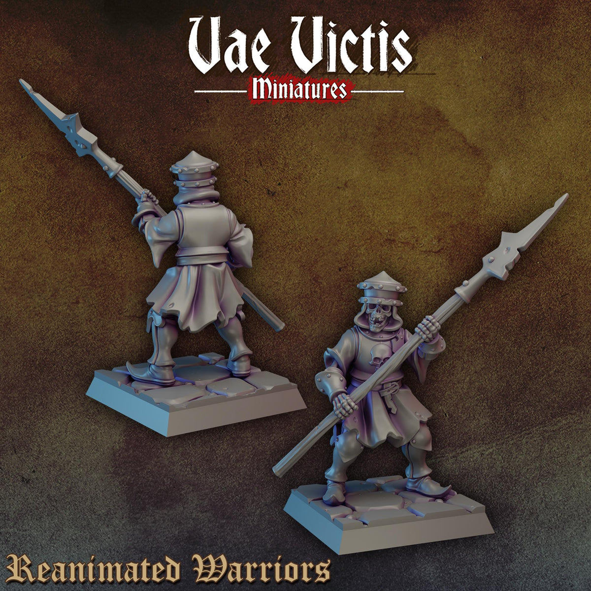
10pc Skeleton Warrior Set for DnD Dungeons and Dragons 28mm/32mm Scale TTRPG Fantasy Wargame Skeleton Figurines Armored Warriors