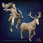 
Elindra Hearthsong Miniature for Dungeons and Dragons 28mm/32mm TTRPG Owl Female NPC and Christmas Deer Miniature Arctic Snow campaign - GG