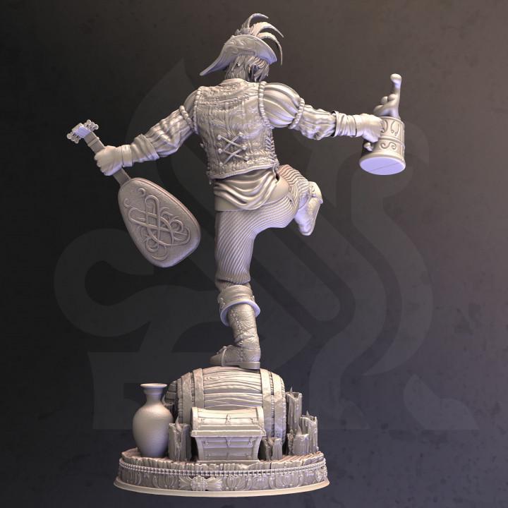 
Extravagant Half Elf Bard Miniature Dungeons and Dragons 28mm/32mm/38mm Mini RPG Tabletop Miniature DnD Pathfinder 5e DnD Brekken - DmS
