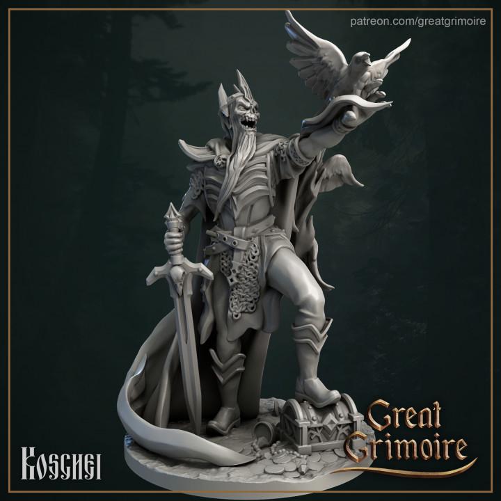 
Koschei Death King Miniature for Dungeons and Dragons 28mm/32mm Snake Warriors TTRPG - GG