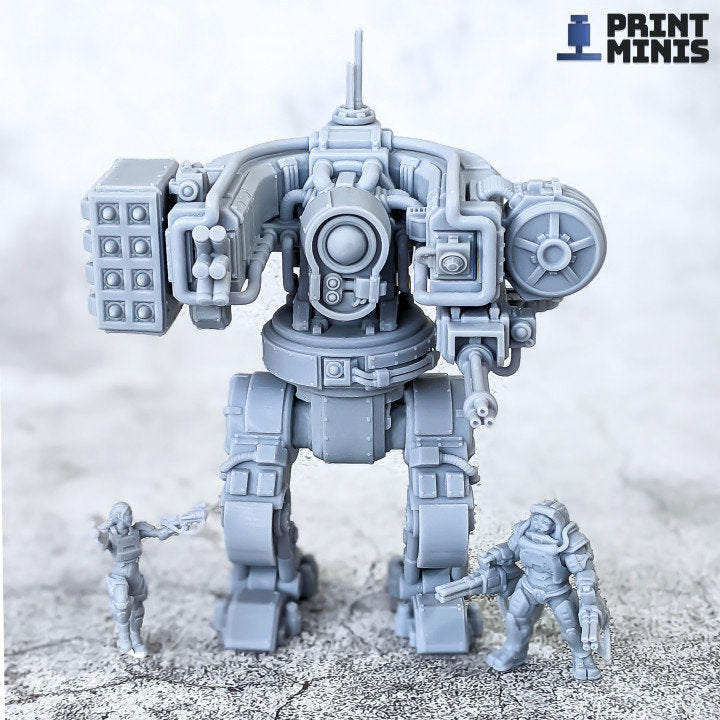 
Dieselpunk Mech Miniature, The Bond Breaker, Heavy Assault Robot, Robot, Scifi, Cyberpunk, Mech, Dieselpunk Automata, Machine