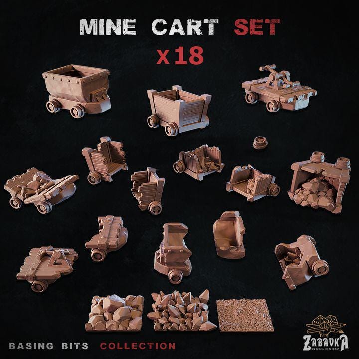 
18 Pc Mine Carts Dungeons and Dragons