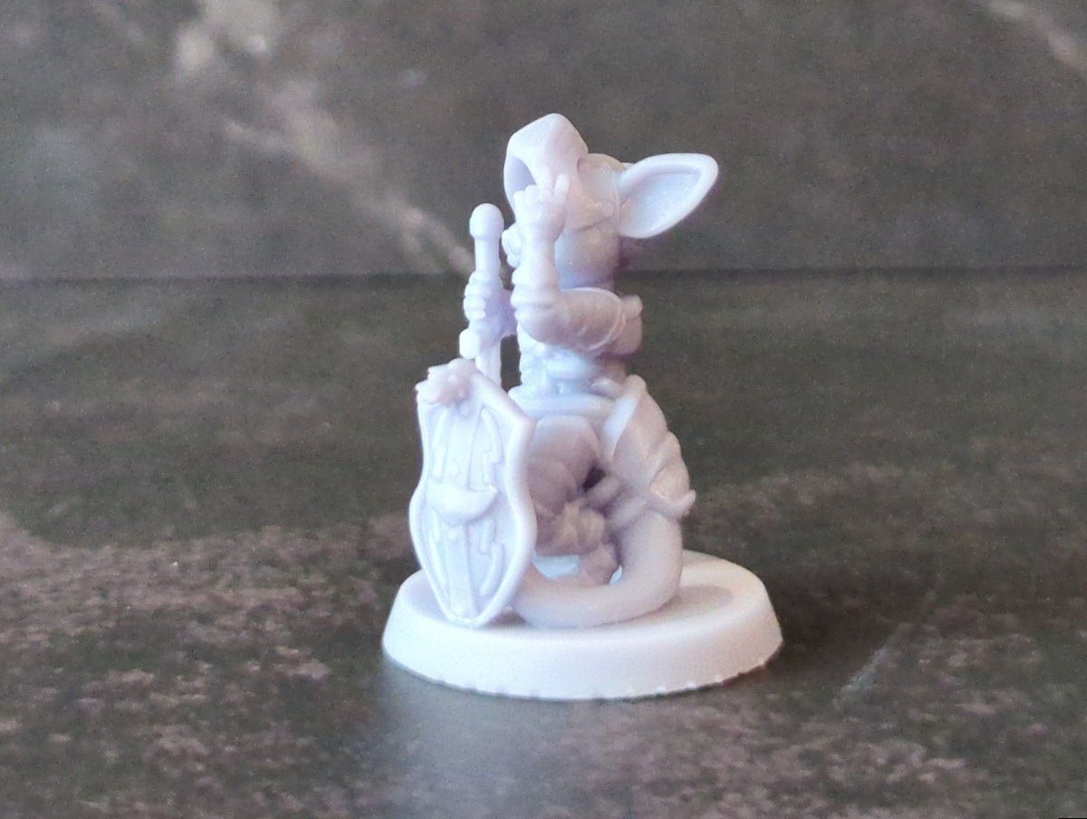 
Mousefolk Knight Miniatures for D&D Tabletop RPG Dungeons and Dragons Figurines 28mm 32mm Ideal for Dioramas Mouse Warrior Paladin