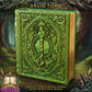 
Druid Tome Dice Vault – Slide-Out Tray for Dice, Cards, Minis – DnD Spellbook Prop – Nature-Themed RPG Storage Accessory, FatesEnd