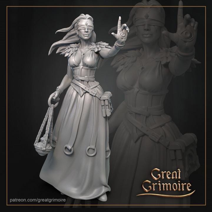 
Blind Prophet Miniature for Dungeons and Dragons 28mm/32mm TTRPG Cassandra - GG
