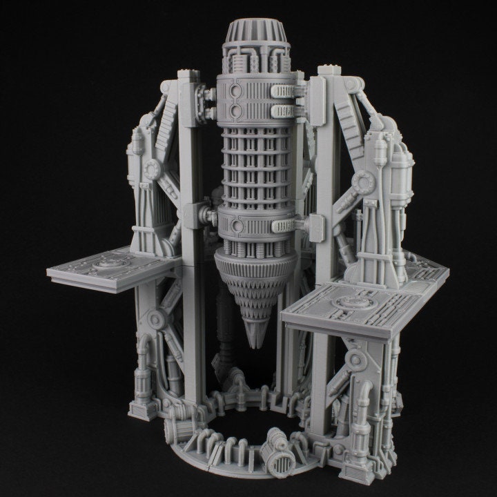 
Industrial Sci-fi Mining Site, DnD Terrain for Dungeons and Dragons Scatter Scenery, D&D, , Pathfinder, Miniature, Gift for DM, Tabletop