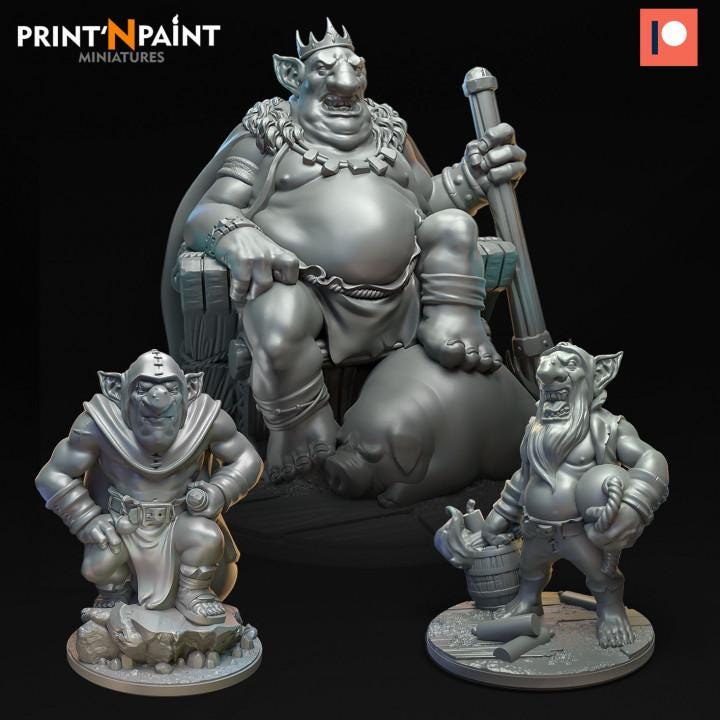 
Goblin Raiders Bundle Miniature – Dungeons and Dragons DnD 5e Pathfinder RPG Tabletop Fantasy Figure –PnP