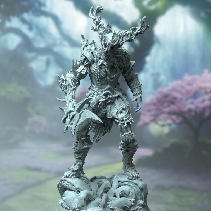 
Barbarian Druid Fey Miniature Dungeons and Dragons Mini RPG Tabletop Miniature DnD Painting Pathfinder 5e DnD Forest Monster Treneal - DmS
