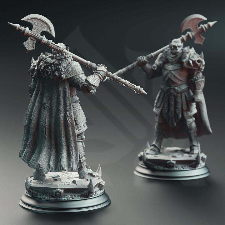 
Orc Knight Miniature Dungeons and Dragons Orc Fighter Mini RPG Tabletop Miniature DnD Painting Pathfinder 5e DnD Trenon Dark Fantasy - DmS