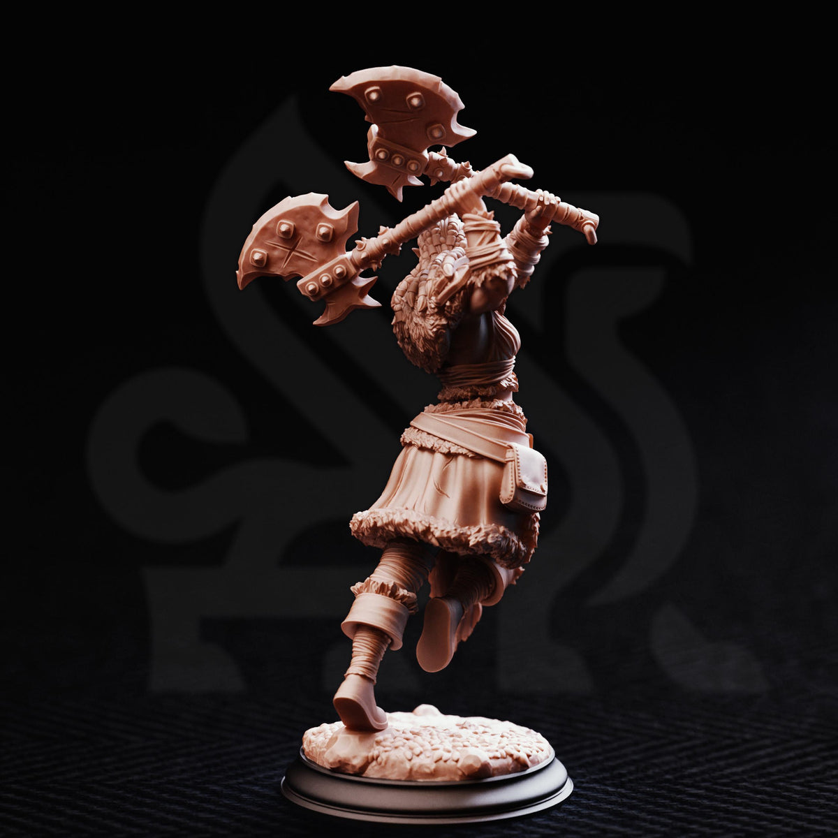 
Half-Orc Barbarian Tekrana the  Dungeons and Dragons 28mm/32mm/38mm Mini RPG Tabletop Miniature DnD Painting Pathfinder 5e DnD - DmS