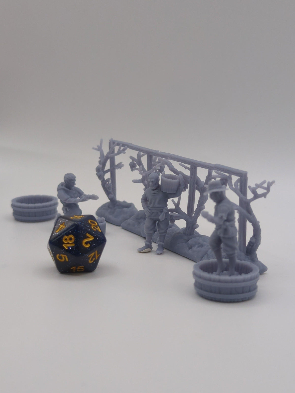 
Vineyard Winemakers Set for DnD, Dungeons and Dragons, Vineyard Scenes, TTRPG Miniature, Wargames Tabletop Games, 28/32mm - Tiny Furniture