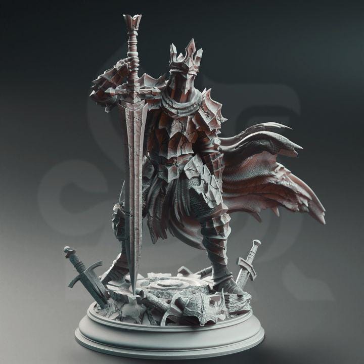 
Void Knight Miniature DnD Dungeons and Dragons 28mm/32mm/38mm The Forgotten TTRPG Fantasy Wargame Knight  Paladin 5e-Ser Elias the Forgotten