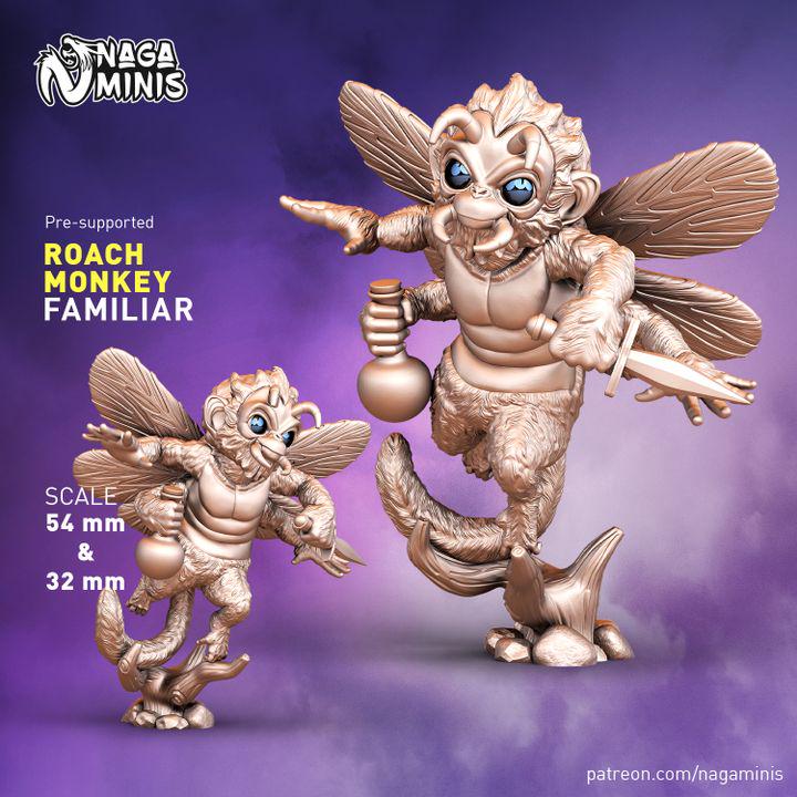 
Roach Monkey Dungeons and Dragons  28mm 32mm D&D Wargame Miniatures for Dioramas TTRPG Fantasy - Nm